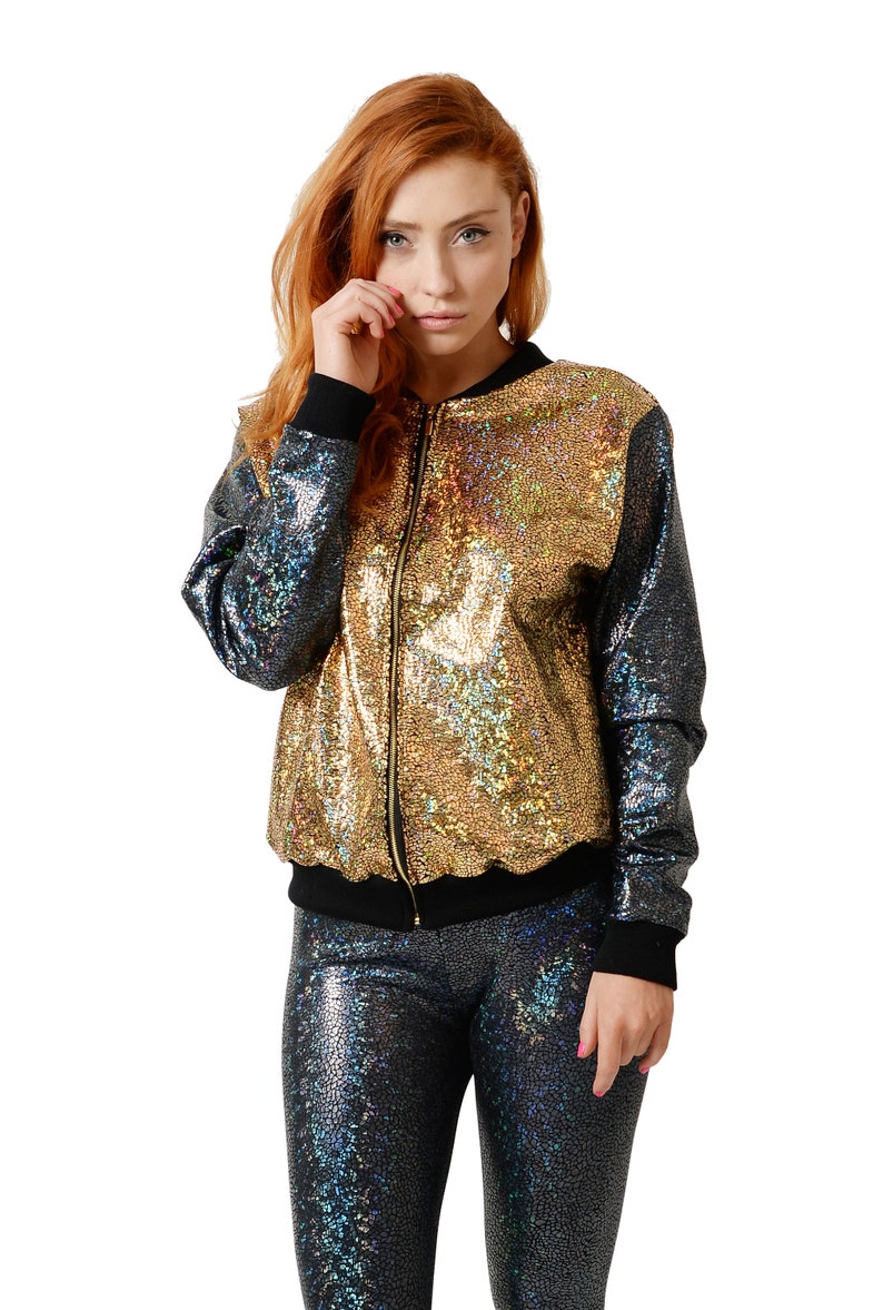 Unisex Holographic Custom Bomber Jacket image 9