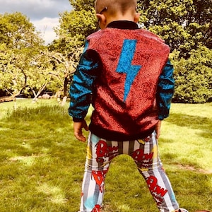 CUSTOM Kids Holographic Disco Bomber Jacket D I S C O B A B Y image 2