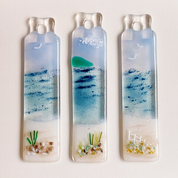 Fused Glass Beach Scene Etsy