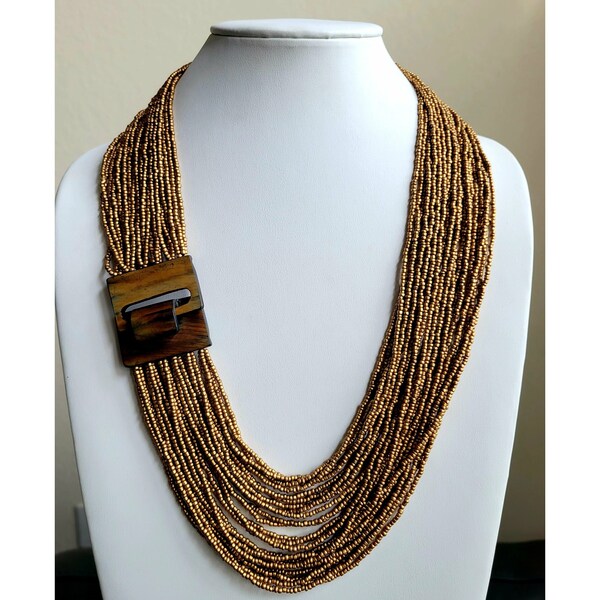 Seed Bead Necklace Etsy