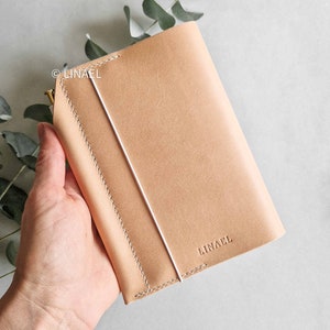 Leather notebook cover 2 pcs pocket size 9x14cm / 3.5x5.5 Moleskine journals Field Notes. Cahiers collection. Italian leather. image 2