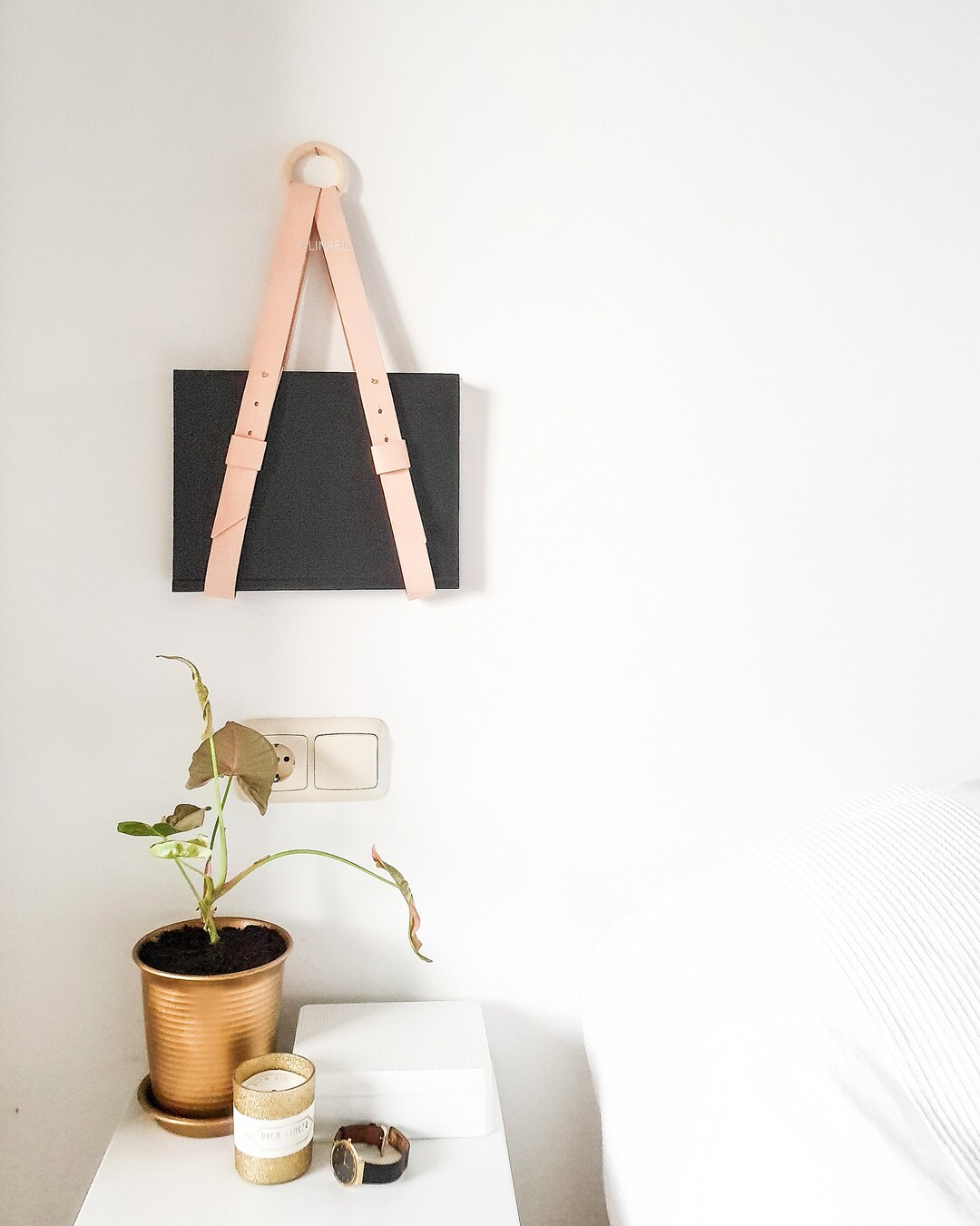 Leather Book Rack Leather Book Strap - Leather Hanging Magazine Holder. Leather Strap ...