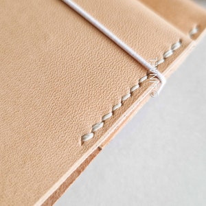 Leather notebook cover 2 pcs pocket size 9x14cm / 3.5x5.5 Moleskine journals Field Notes. Cahiers collection. Italian leather. image 8