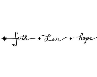 Afro Woman Praying SVG: Faith, Love, Hope (Digital Download)