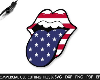 Download American Flag Tongue Etsy