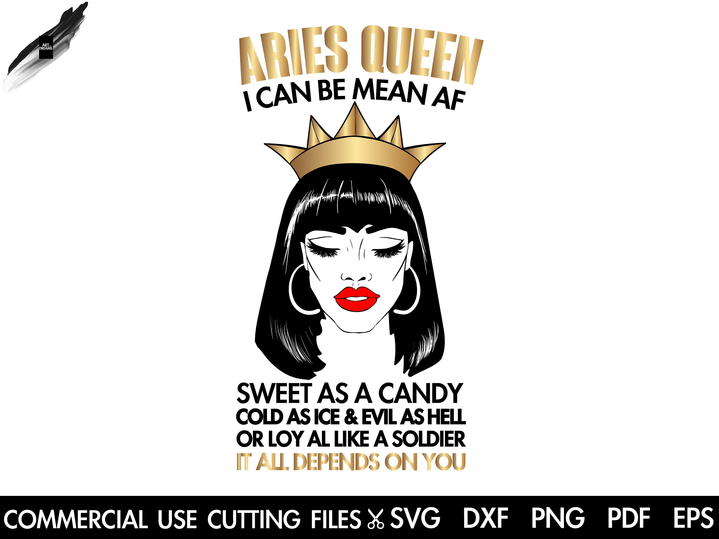 Aries Queen SVG