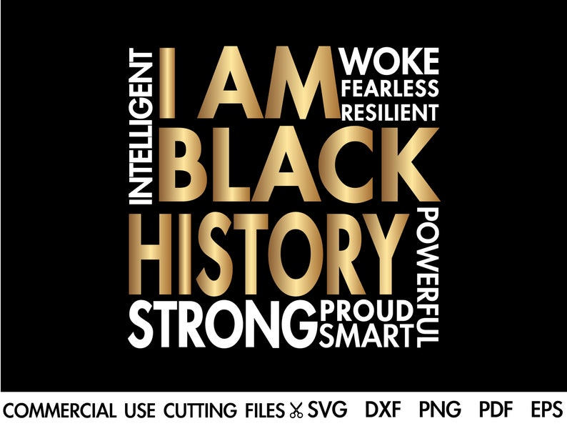 I Am Black History SVG, Black History Month Svg, Black Lives Matter Svg, Black Man Svg, Black Woman Svg, Afro Svg, African American Svg 