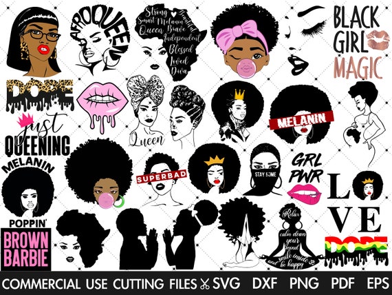 Download 50 Afro Svg Bundle Black History Month Svg Afro Woman Svg Etsy PSD Mockup Templates