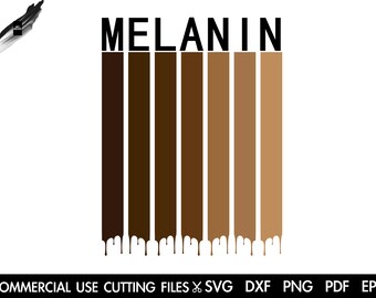 Melanin Drippin' SVG: Afro Queen, Black Girl Magie (Digitaler Download)