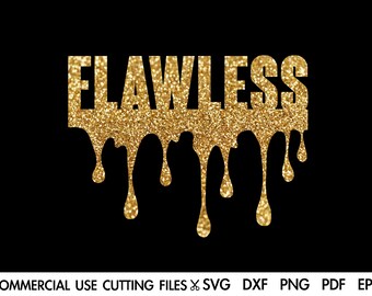 Flawless Drip SVG: Afro Black Woman Diva Design (Digital Download)