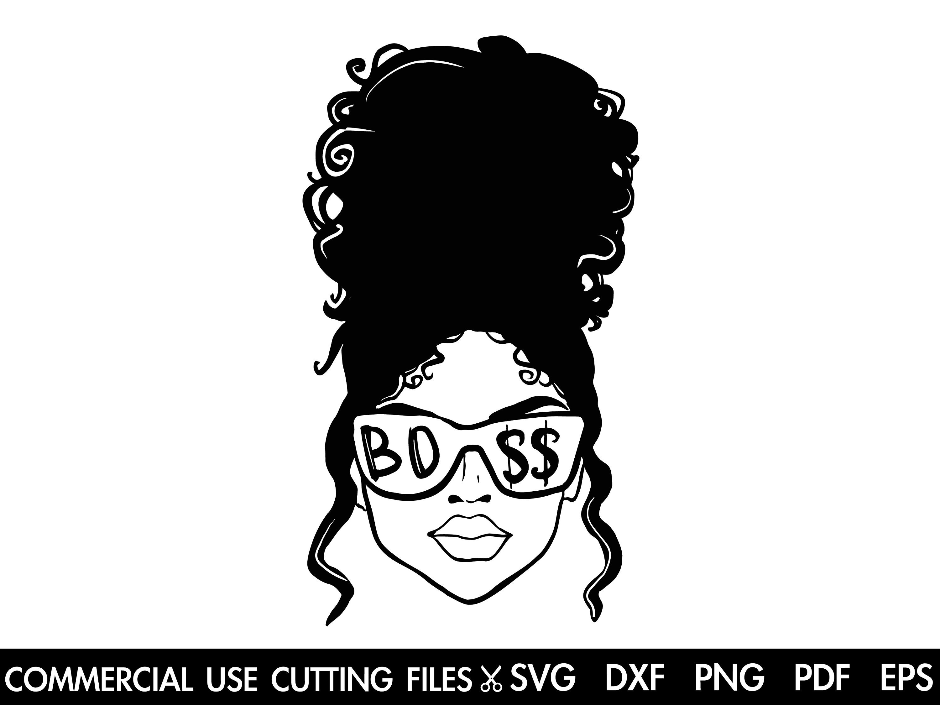 Girl Boss SVG Woman Svg Boss Lady Svg Black Girl Magic Black Woman SVG Afro Woman Svg Cut File Silhouette Cricut Sublimation Png Etsy UK