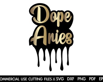 Dope Aries Drippin Design (svg, png, dxf, pdf)