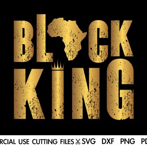 Roi noir SVG : Silhouette d'homme afro, fichier de coupe Cricut (téléchargement numérique)