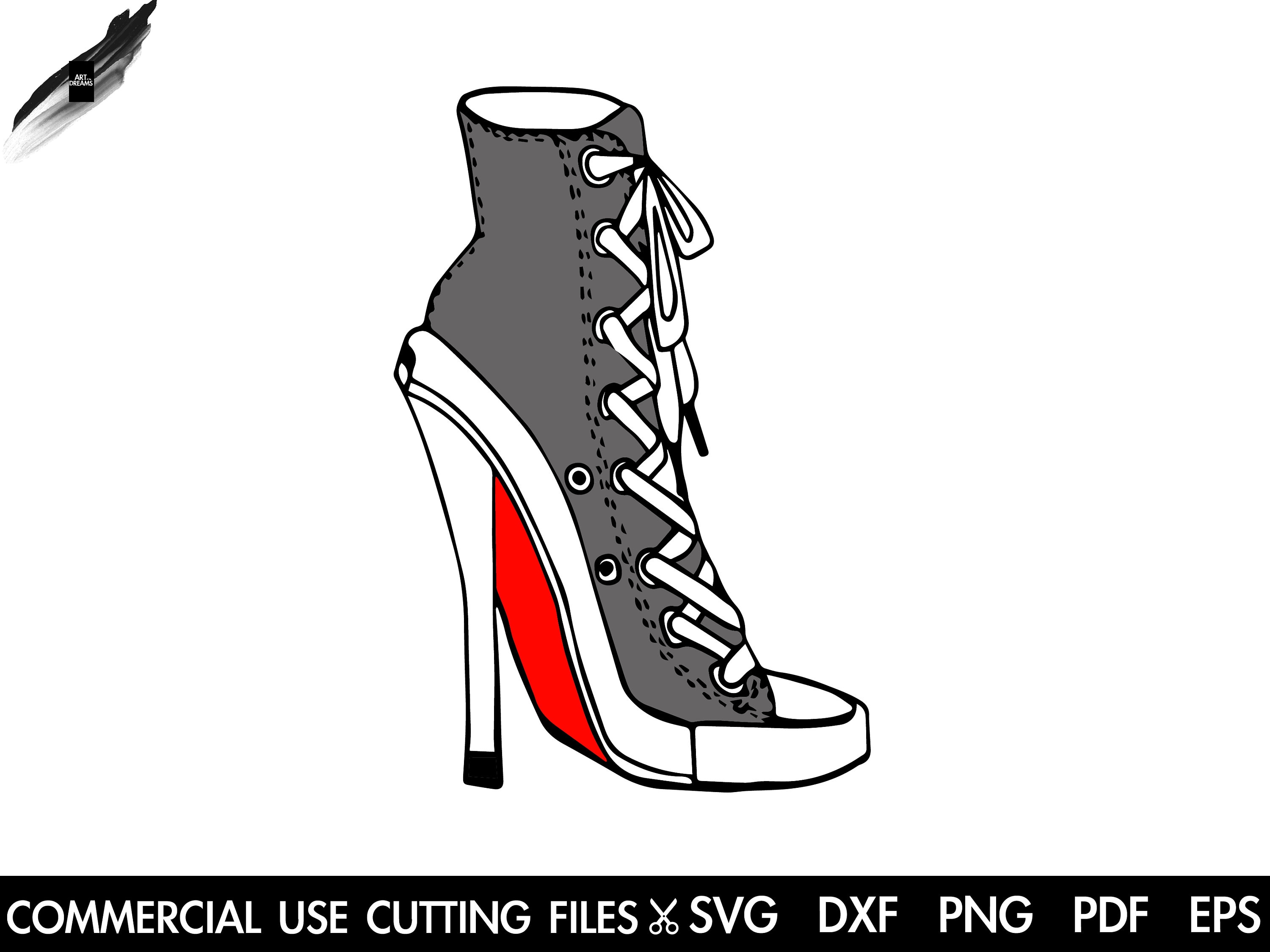 black high heel tennis shoes