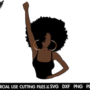 Download Afro Black Power Fist Svg Afro Svg Black Woman Svg Freedom Etsy