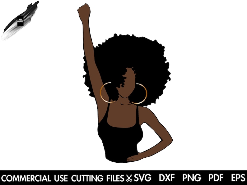 Download Afro Woman Power Fist SVG Afro Black Afro Svg Black Woman ...