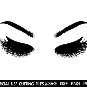 Beautiful Eyelashes SVG, Eyelashes SVG, Woman Face Svg, Makeup Svg, Eyebrows Svg, Lash Extensions Svg, Beauty Svg, Mascara Svg, Face Svg