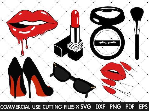 Makeup Bundle SVG Makeup Svg Lipstick Svg Lips Svg | Etsy
