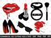 Makeup Bundle SVG, Makeup Svg, Lipstick Svg, Lips Svg, Dripping Lips Svg, Heels Svg, Eyeglasses Svg, Powder Box Svg Cut File 