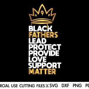 Black Fathers Matter SVG, Black Father Svg, Black Man Svg, Afro Svg, African American Man Svg Cut File Silhouette Cricut Sublimation Png
