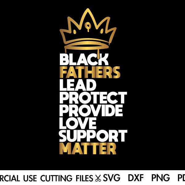 Black Fathers Matter SVG, Black Father Svg, Black Man Svg, Afro Svg, African American Man Svg Cut File Silhouette Cricut Sublimation Png