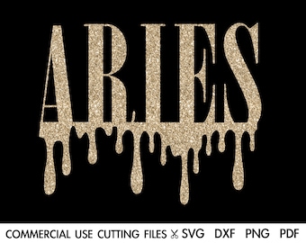 Aries Zodiac Drip SVG: Birthday Shirt Cut File (Digital Download)