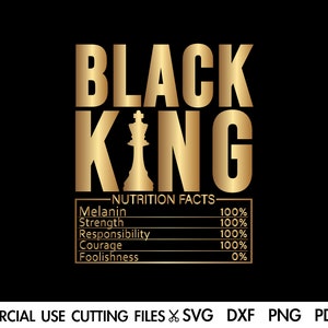 Black King SVG, Black King Chess Svg, Black King Nutrition Facts Svg, Black Man Svg, Afro Svg, Melanin Svg, Black Queen Svg Cut File