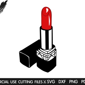 Lipstick Svg, Makeup Svg, Glam Svg, Red Lipstick Svg, Lipgloss, Lips Svg, Makeup Artist Svg, Mascara Svg Silhouette Cricut