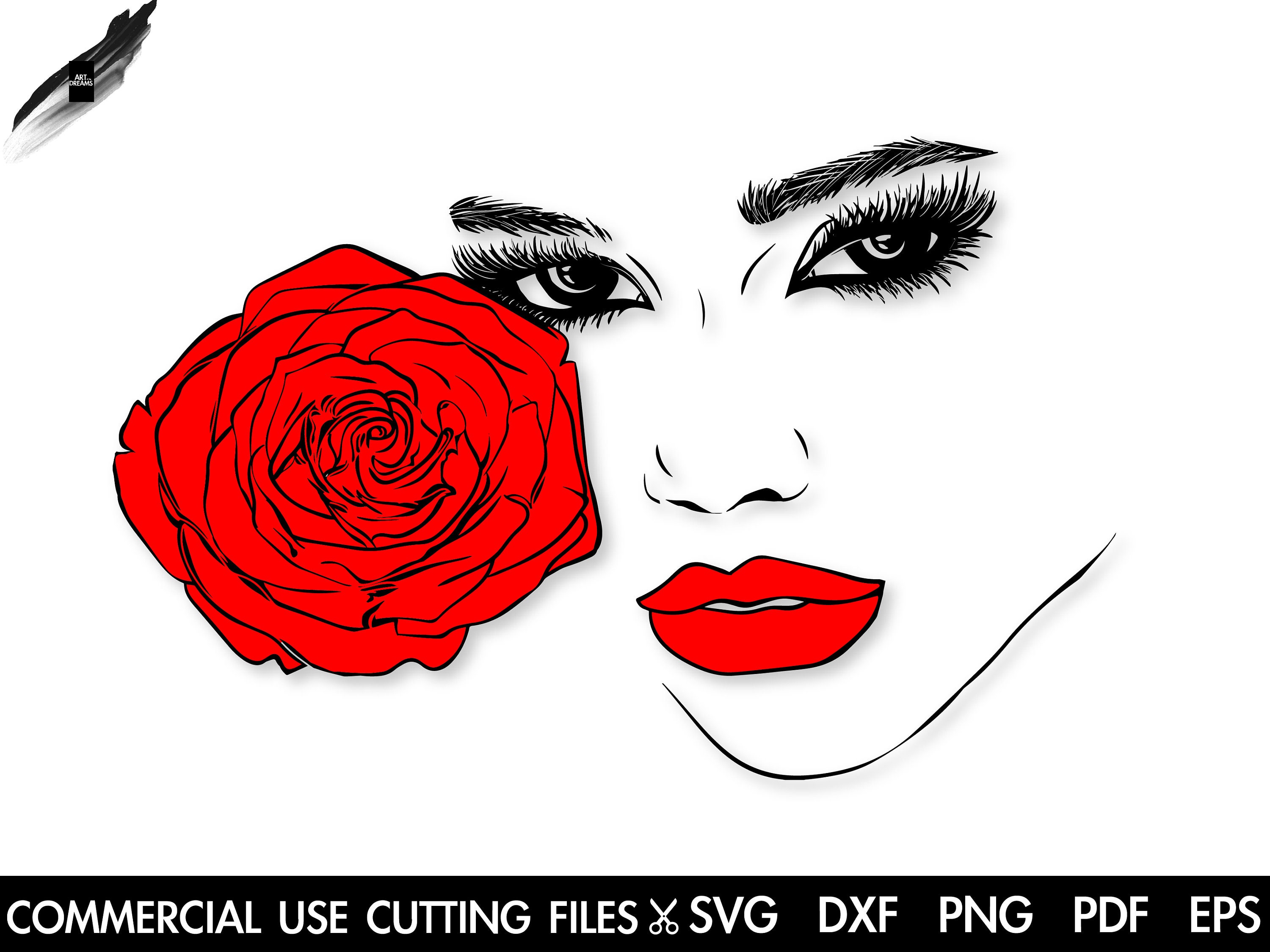 Download Girl With Rose Svg Woman Svg Girl Svg Black Woman Svg Lady Svg Afro Svg Black History Month Svg Makeup Svg Melanin Svg Dope Svg