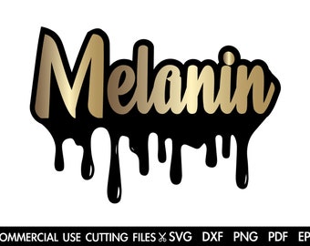Melanin Drippin' SVG: Afro Queen, Black Girl Magie (Digitaler Download)
