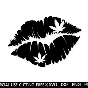 Lippen Unkraut SVG, 420 SVG, Cannabis SVG, Stoner SVG, Unkraut Blatt SVG, Kiffer, lustig, Shirt, Png, SVG-Dateien für Cricut, Sublimation Design