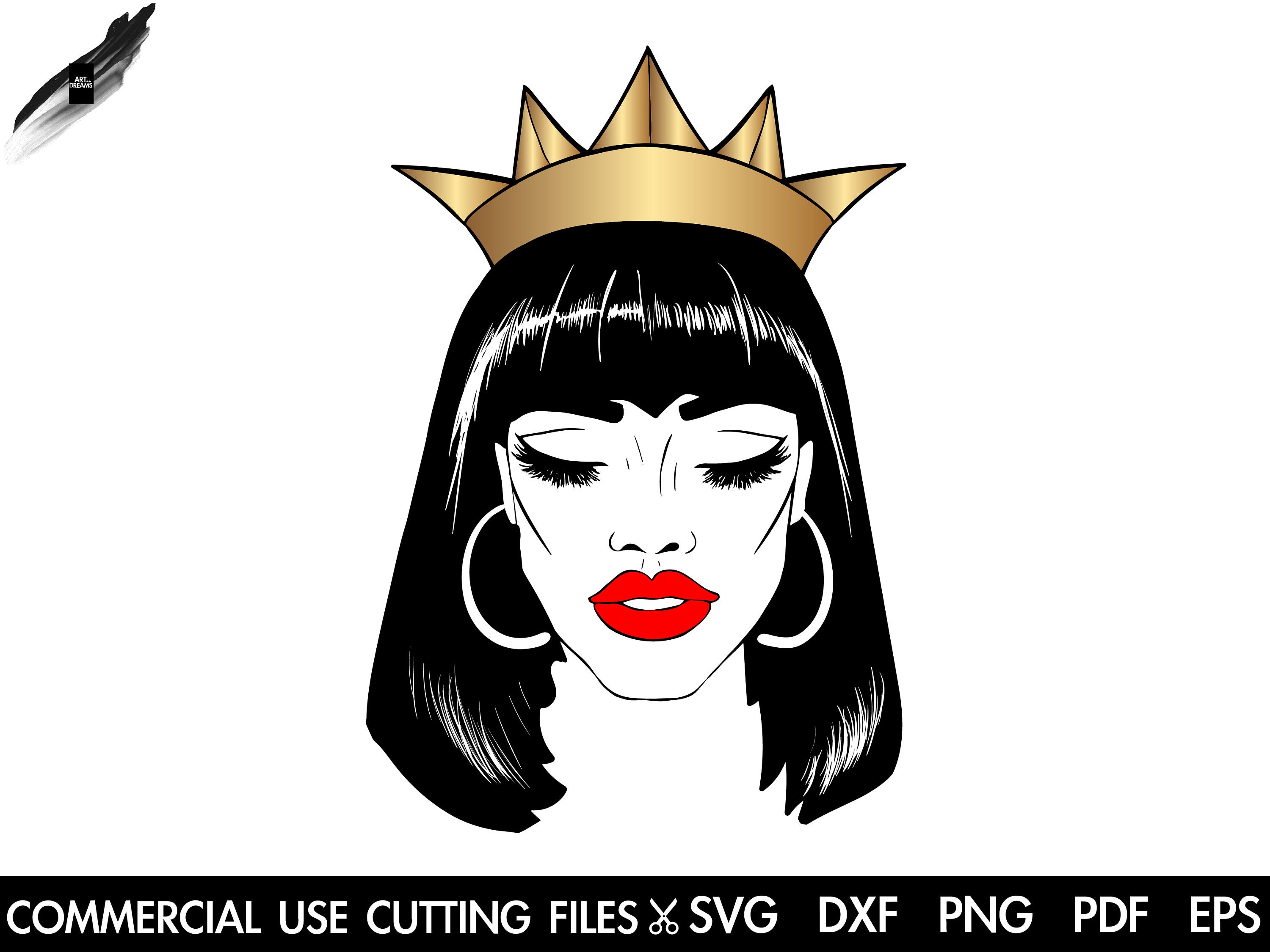 Free Free 114 Black Queen With Crown Svg SVG PNG EPS DXF File