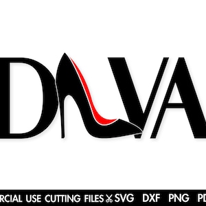 Diva SVG, Heels Svg, Woman Svg, Queen SVG, Black Queen Svg, Birthday Diva Svg, Afro Svg, Black Woman Svg, Girl Lady Silhouette Svg Cut File