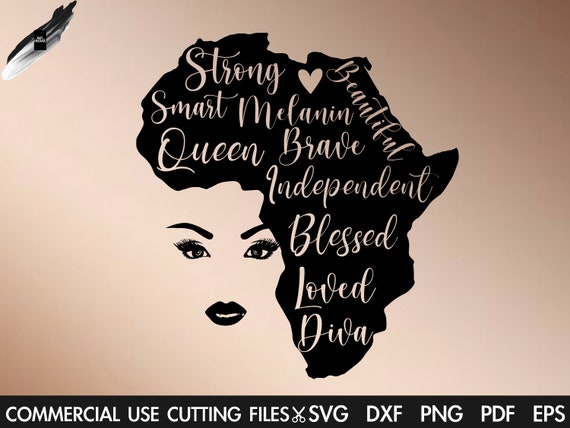 Download Africa Silhouette SVG Afro SVG Black History Month SVG ...