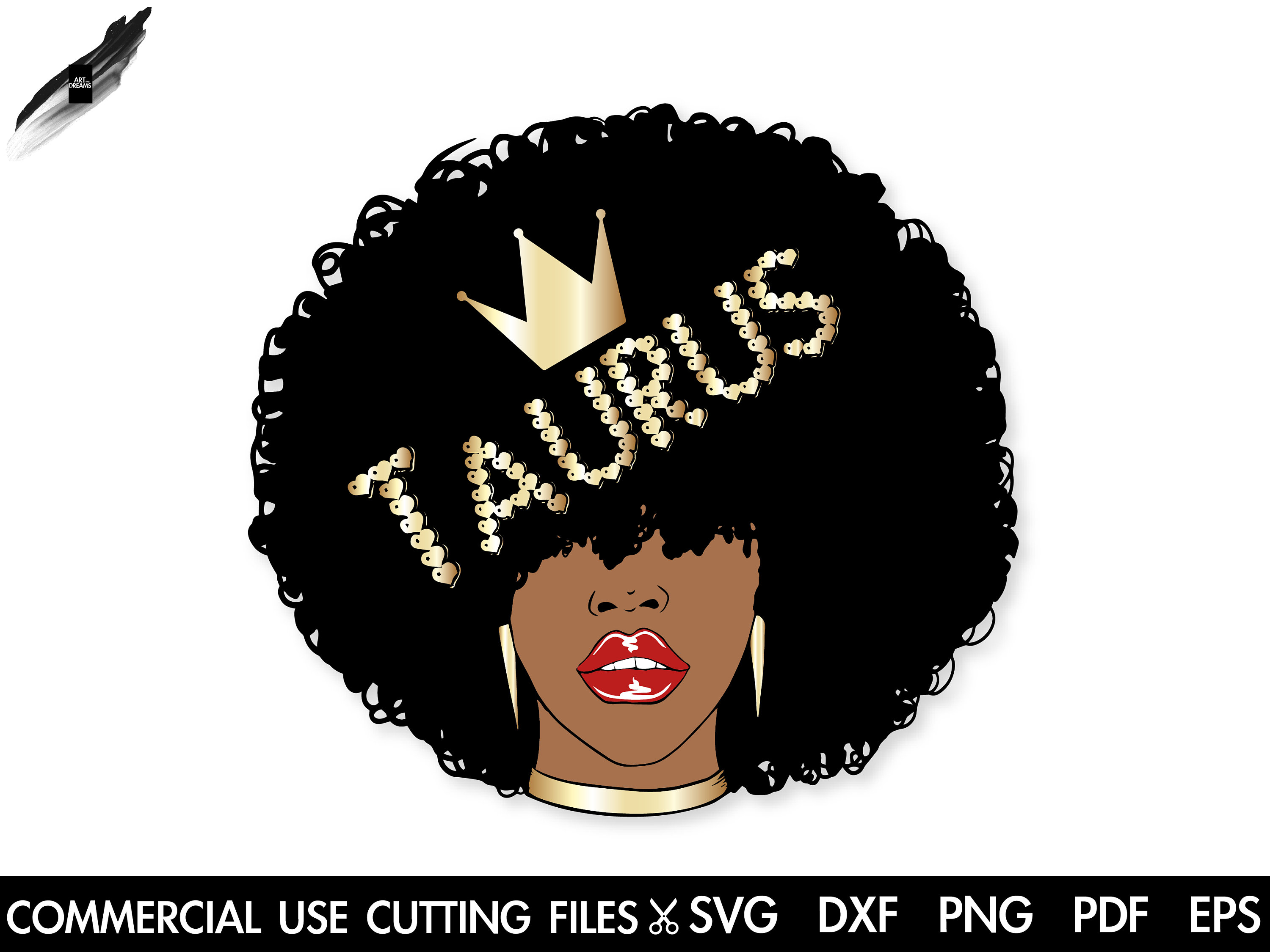 Taurus Queen Svg Birthday Queen Svg Black Women Svg Afro Girl Svg 