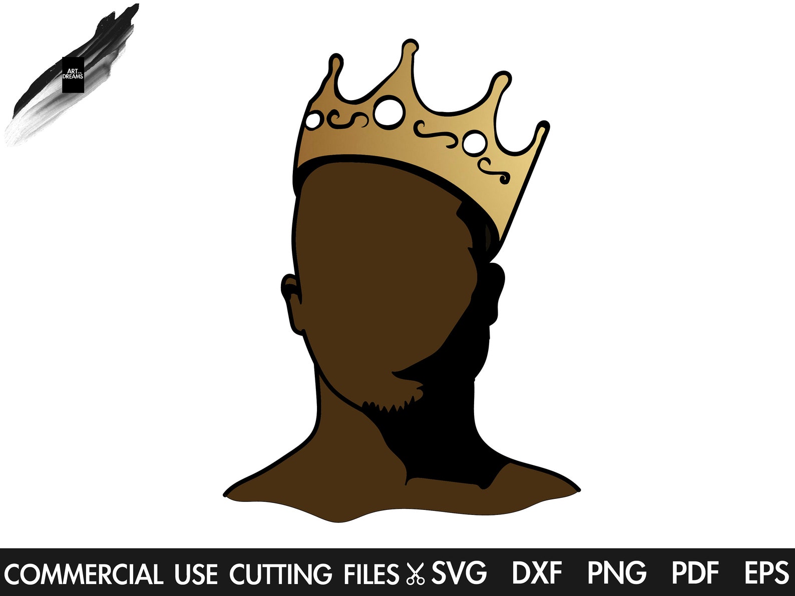 Download Black King SVG Black Man Silhouette Black Man With Crown ...