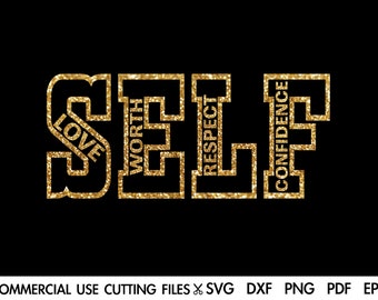 Amore per se stessi e rispetto SVG: citazione ispiratrice, fiducia (download digitale)