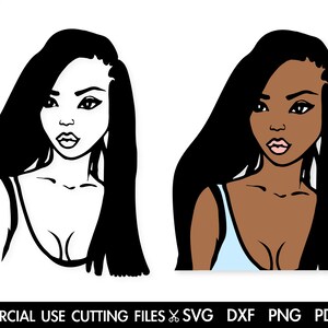 Afro SVG, Black Woman SVG, Black History Month SVG, Woman Svg, Afro Woman Svg, Black Queen Svg Cut File Silhouette, Cricut Svg/Dxf/Png/Pdf