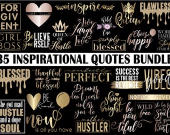 Inspirational Quotes SVG Bundle: Hustle, Inspire, & Motivational Sayings (Digital Download)