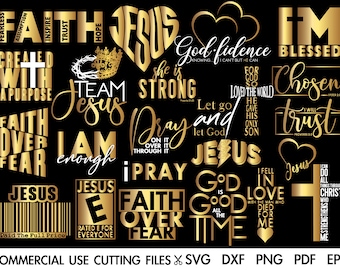 Christian SVG Bundle: Inspirational Religious Cut Files (Digital Download)