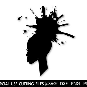 Afro Abstraction SVG, Afroqueen Svg, Afro Svg, Afro Woman Svg, Black Woman Svg, Black History Month Svg, Afro Cut File Cricut, Silhouette