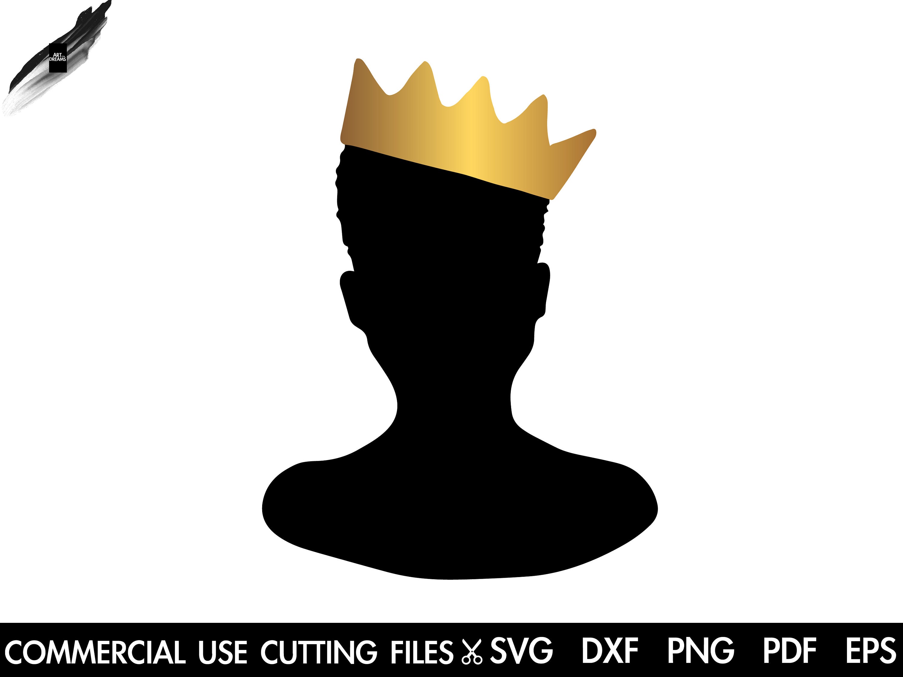 Download Black Prince Svg Black Boy Svg Silhouette Melanin Svg Prince With Crown Svg Black Boy With Crown Svg Cut File Silhouette Cricut Svg