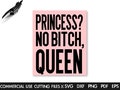Princess? No Bitch Queen SVG, Dope Svg, Afro Svg, Queen Svg, Slay Svg, Sassy Svg, Woman Svg, Girl Svg, Tshirt Design Cut File
