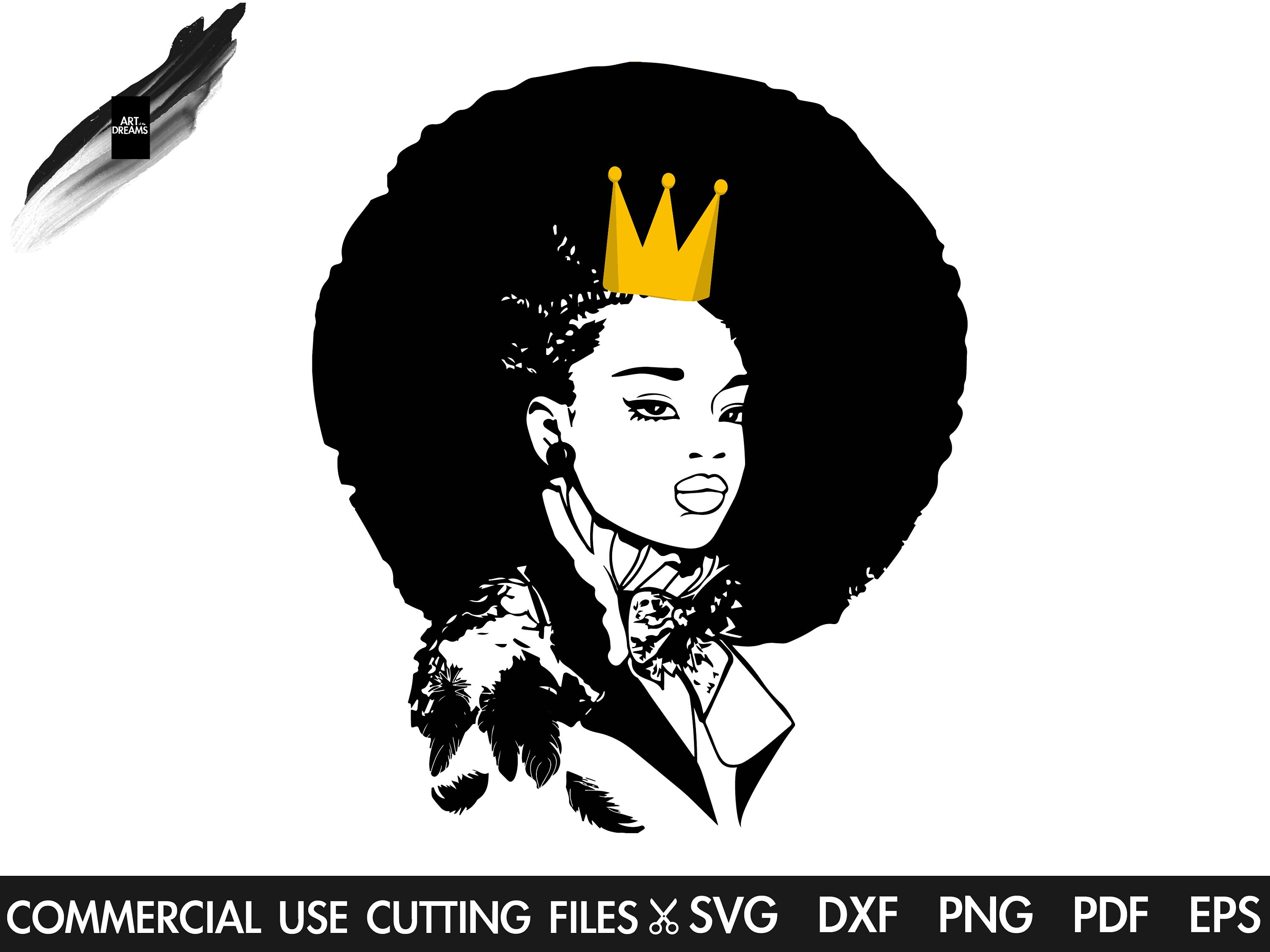 Download Afro Princess Svg Natural Hair Svg Black Woman Svg Black History Month Svg Woman Svg Afro Woman Svg Black Queen Svg Cut File
