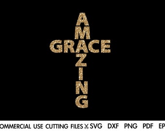 Grace Cross SVG, Christian Cut File (Digital Download