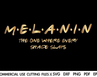 Melanin Shades Slay SVG: Freunde inspiriert Afro Design (Digitaler Download)