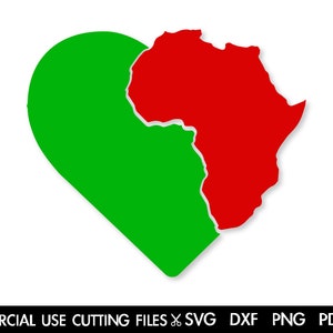 Africa SVG, Love Africa Svg, Africa Heart Svg,  Afro Svg, Black Woman,  Africa Flag, African American Svg, Black History Month Svg Cut File