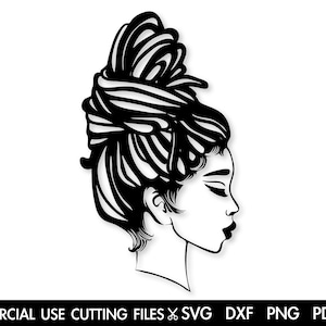 Black Woman SVG, Locs Svg, Dreadlocks Svg, Afro Svg, Black History Month SVG, Afro Woman Svg, Black Queen Svg Cut File Silhouette, Cricut