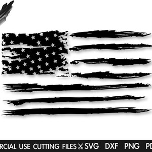 USA Flag Distressed SVG, American Flag Svg Cut File, Flag Svg, 4th of July Svg, Patriotic Day Svg Silhouette Cricut