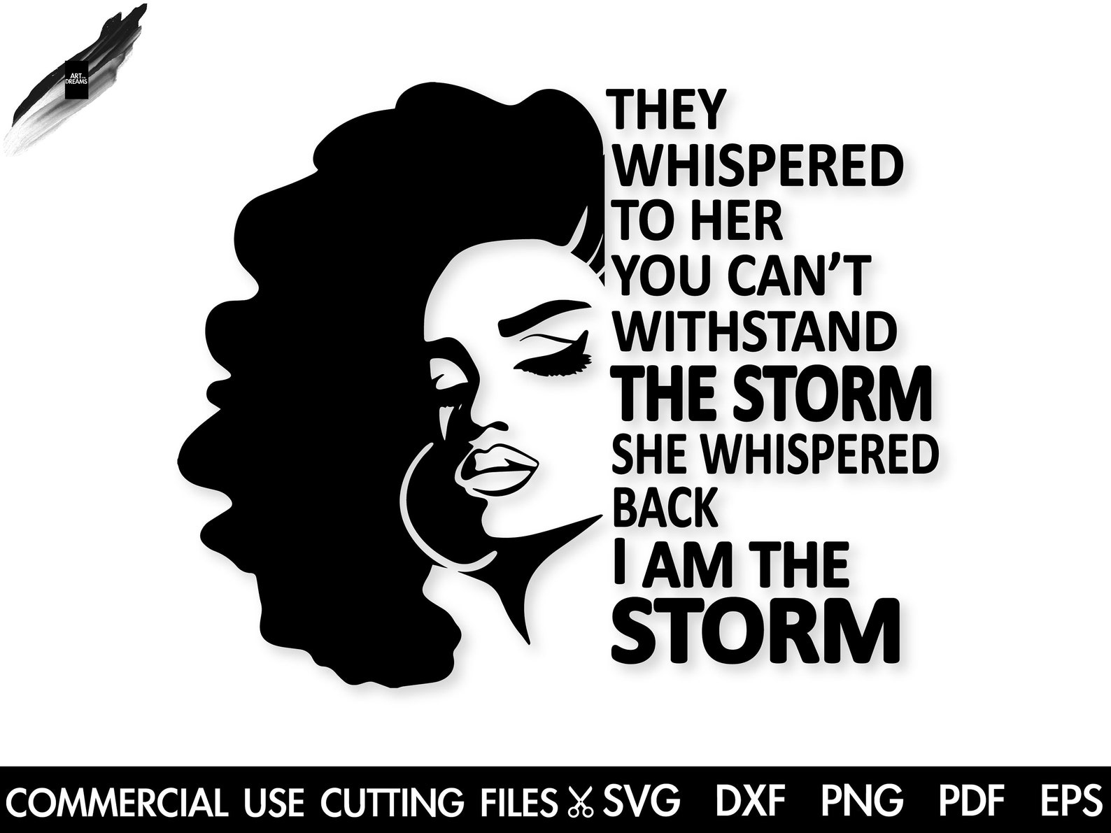 They Whispered to Her You Can't Withstand the Storm SVG Etsy